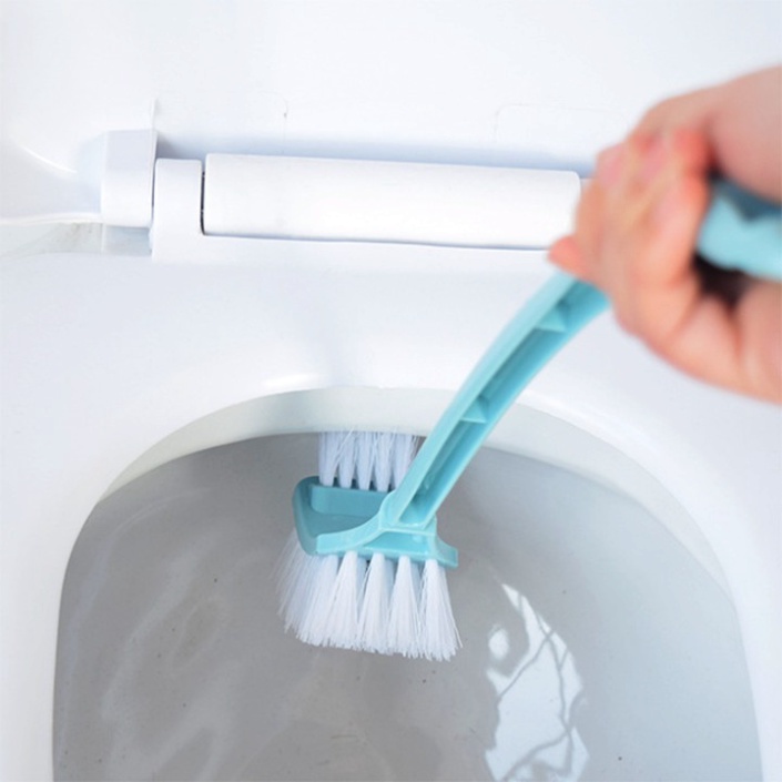 Bàn chải cán dài cọ vệ sinh bồn cầu 2 đầu đa năng đế đứng sợi cước toilet SIGO