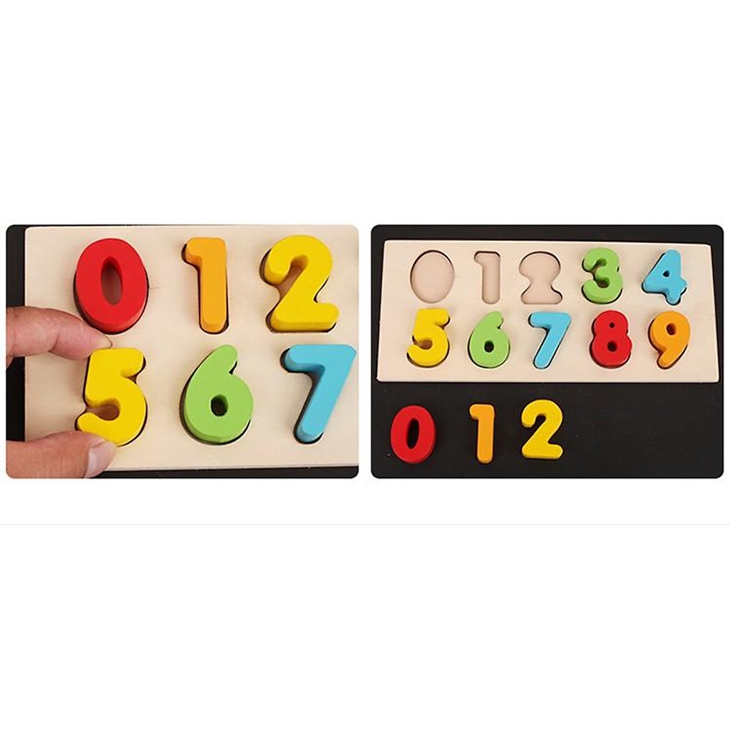 Freeship 50k-Xe Kéo Thả Hình Khối Và Số Đếm Giúp Bé Phát Triển Trí Não-Đồ chơi gỗ montessori