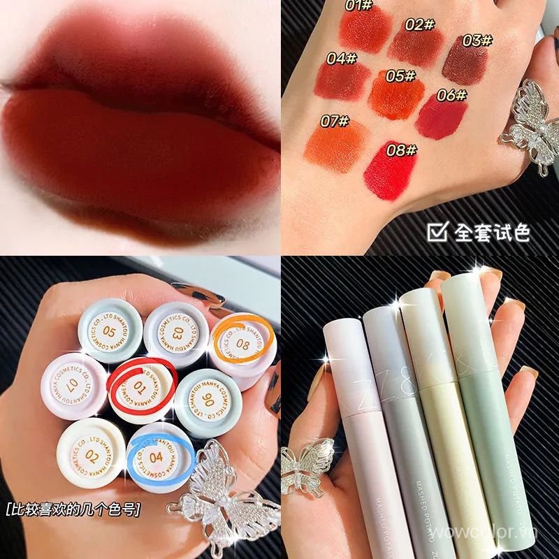 Son môi Zuk dưỡng ẩm chống thấm nước lâu trôi 8 màu tùy chọn