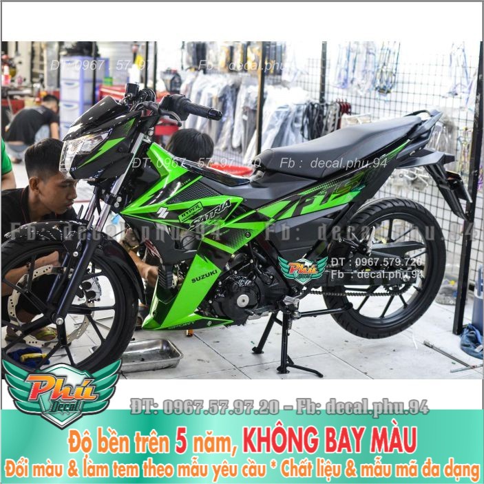 Tem rời Satria Xanh chuối lá (B) -1