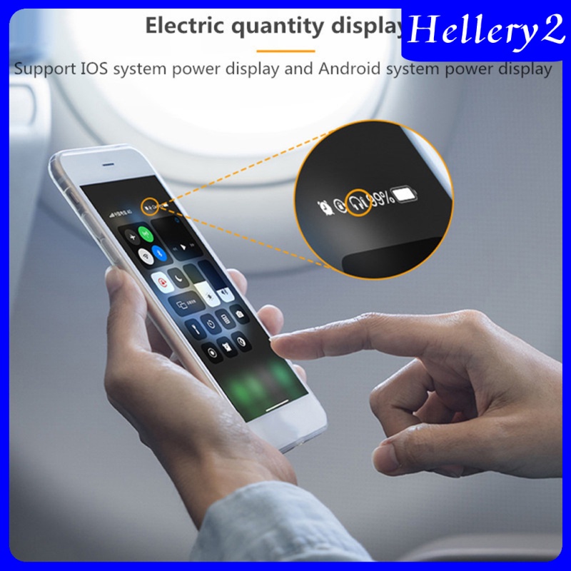 Tai Nghe Bluetooth Không Dây Móc Tai Giảm Tiếng Ồn Siêu Nhẹ Hellery2