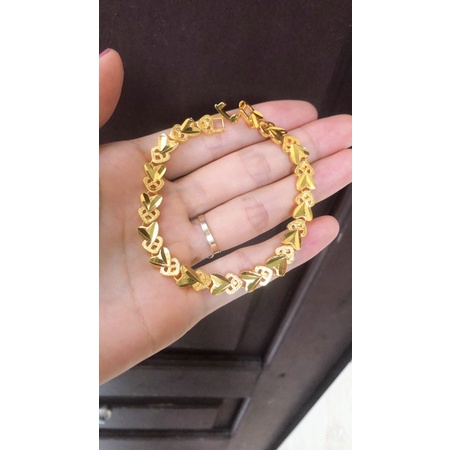 lắc tay nữ mạ vàng lăc tay kiểu hình trái tim xinh xắn