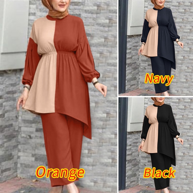 Zanzea Set Áo Thun Ngắn Tay + Quần ống rộng Thời Trang Nữ