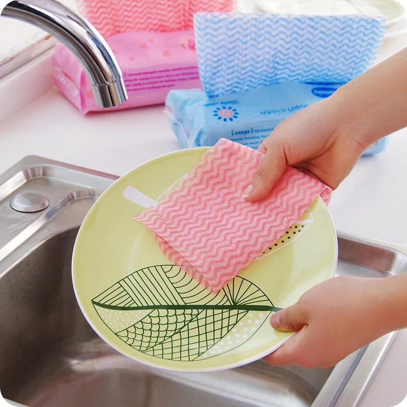 Set 80 Miếng Vải Không Dệt Lau Chén Dĩa Có Thể Tháo Rời Đa Năng