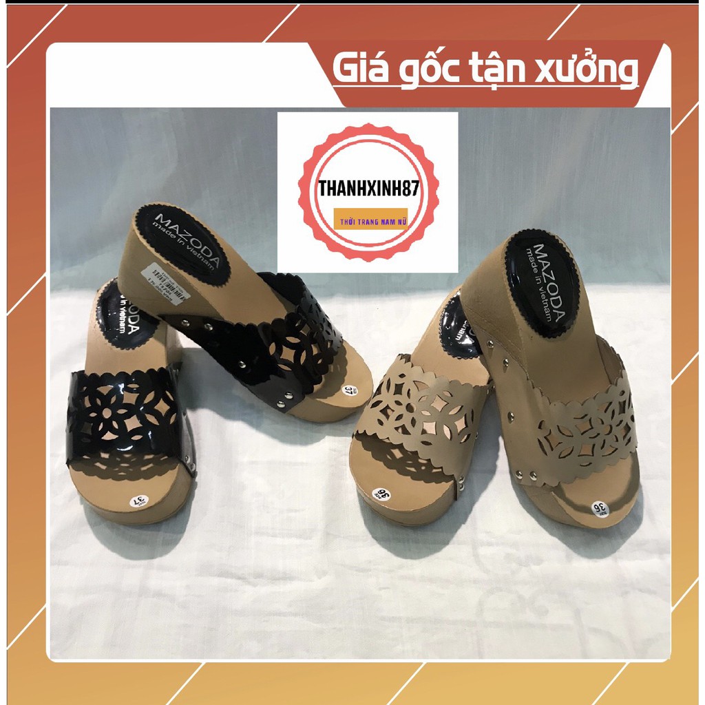 👠👠Dép cao gót👠👠Dép đế xuồng cao cấp 7cm siêu nhẹ