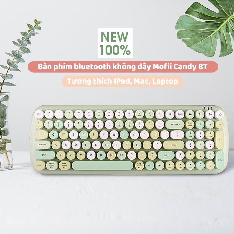 Bàn phím bluetooth không dây Mofii Candy BT | Tương thích IPad, Mac, Laptop | Siêu phẩm Mới Nhất