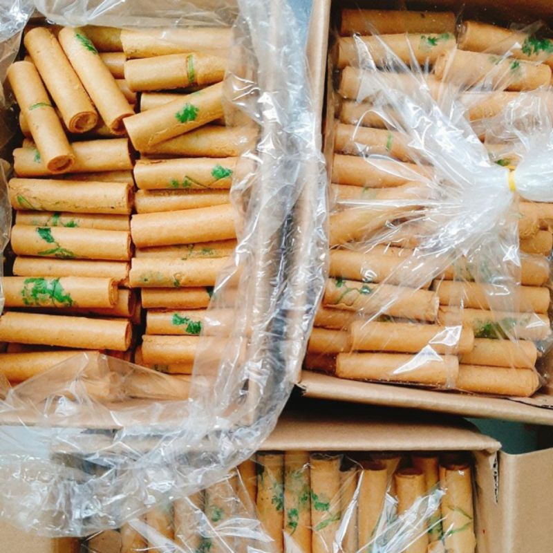 500gr bánh ống ngò nhân bơ đậu phộng giòn béo thơm ngon