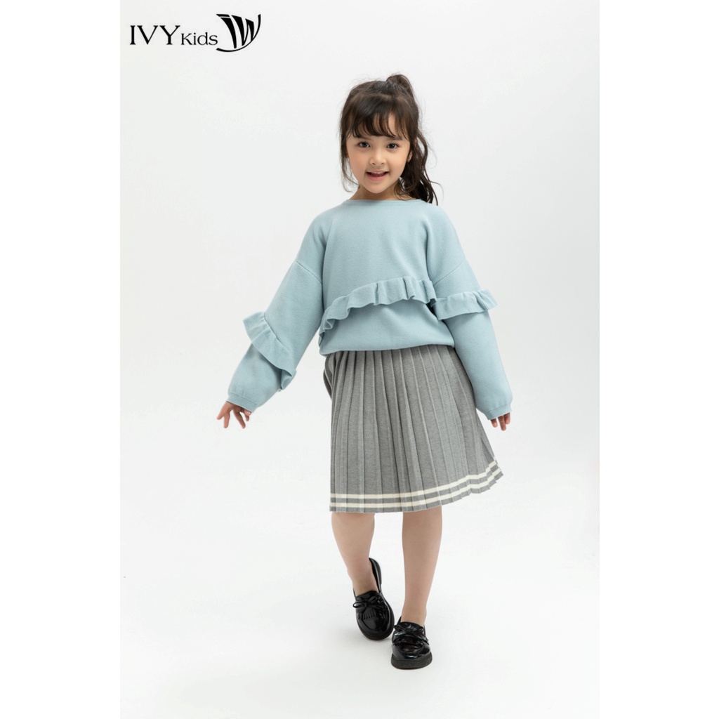Áo len viền bèo bé gái IVY moda MS 58G0786