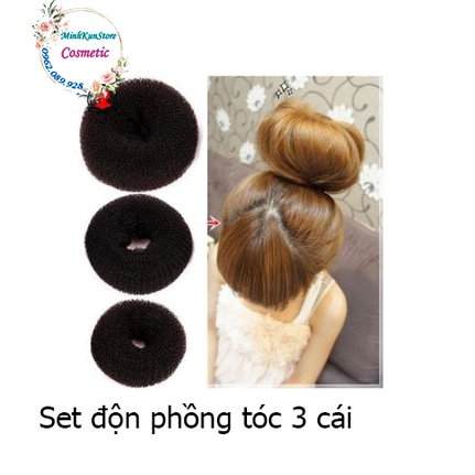 Độn phồng tóc set 3 cái