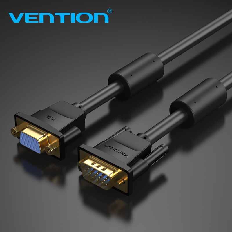 Dây cáp VGA Vention nối dài 1080P chiều dài 1.5m 3m 5m tiện lợi