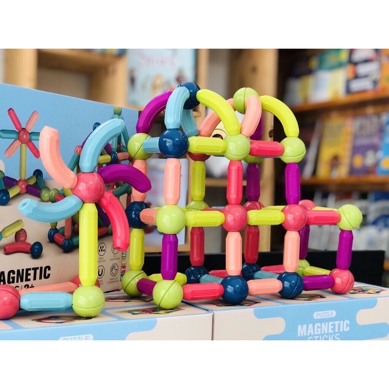 Bộ Xếp Hình Nam Châm Từ Tính Cho Bé-Đồ Chơi Giúp Bé Phát Triển Tư Duy Sáng Tạo