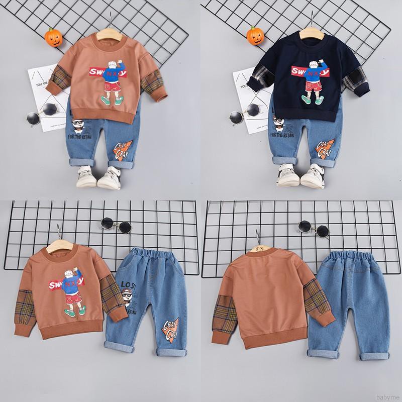 Set quần áo hoạt hình xinh xắn dành cho bé trai