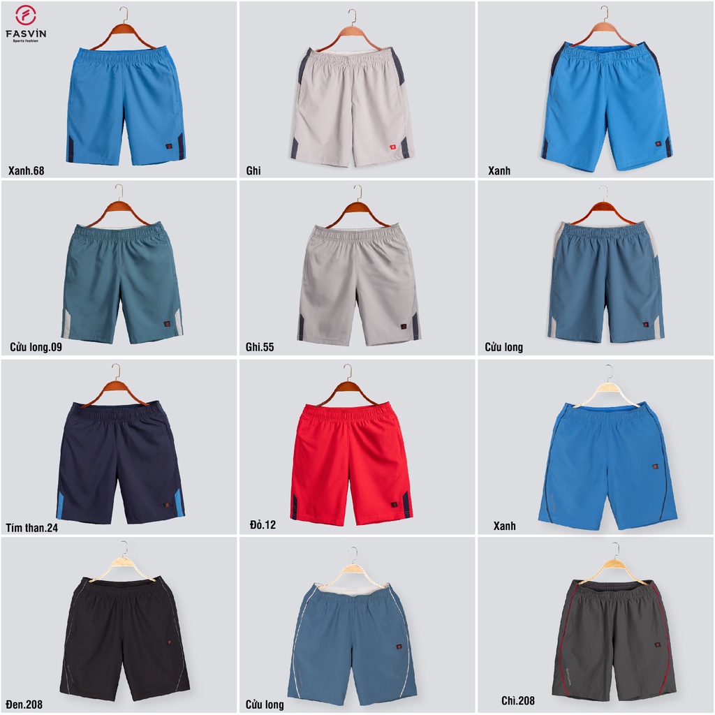 Quần đùi thể thao nam vải co giãn thoải mái mềm mát phù hợp tập thể thao hay mặc nhà Fasvin Q20207.HN