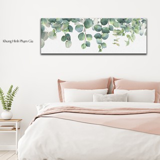 Tranh Canvas Đơn Lá Xanh nhiệt đới Tranh Treo Phòng Khách Phòng Bếp Và Phòng Ngủ - Khung Hình Phạm Gia PGKL289