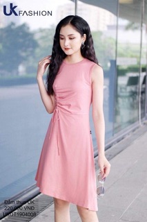 Đầm cotton rút ngực công ty