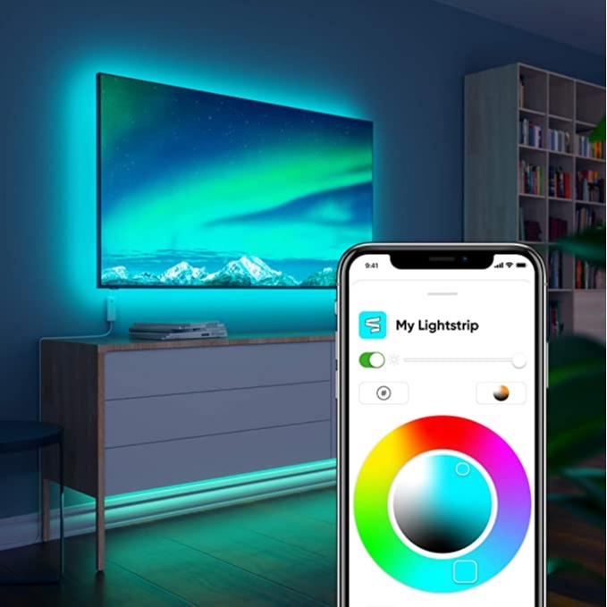 Đèn LED dây Nanoleaf Lightstrip Starter Kit 2m, 16 triệu màu, điều chỉnh dễ dàng, hỗ trợ HomeKit, Alexa,Google Assistant