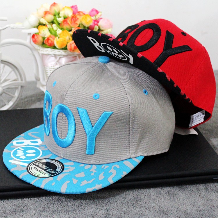 Nón Hip Hop Thêu Chữ Thời Trang Cho Bé Trai