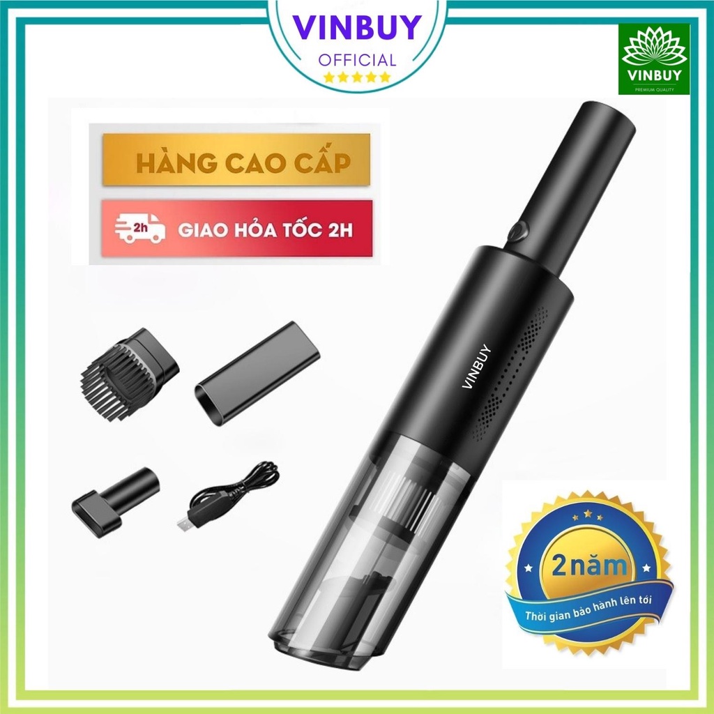 Máy Hút Bụi Cầm Tay Không Dây, Hút Bụi Xe Ô Tô, Hút Bụi Gia Đình, Lực Hút Cực Mạnh 9000PA, Pin 4000mah - VinBuy