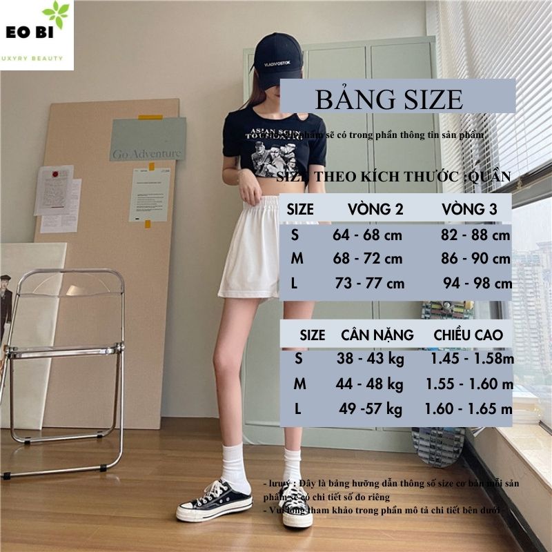 Quần short đùi thể thao unisex nam nữ đều mặc được chất cottong mềm mịn mát màu hè ulzzang -EOBI