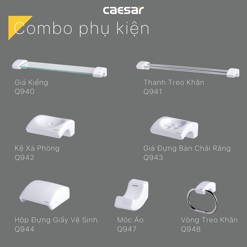 Giá treo khăn sứ  INOX CAESAR Q941