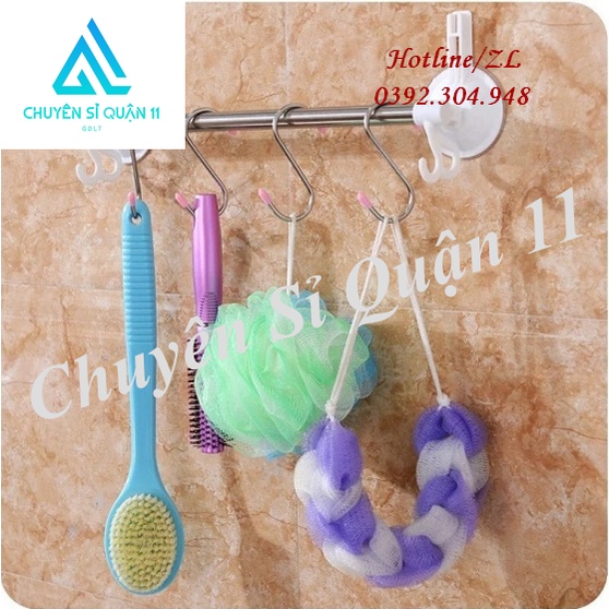 Vỉ 4 móc treo đồ hình chữ S thép không gỉ siêu chắc chắn GD394-Vi4S