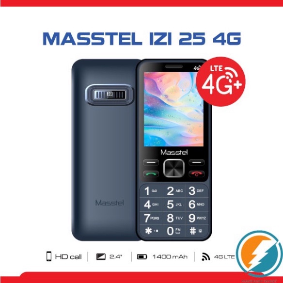 Điện thoại Masstel Izi 25 4G Pin siêu khỏe, gọi HD call - bảo hành chính hãng 12 tháng MSP 021