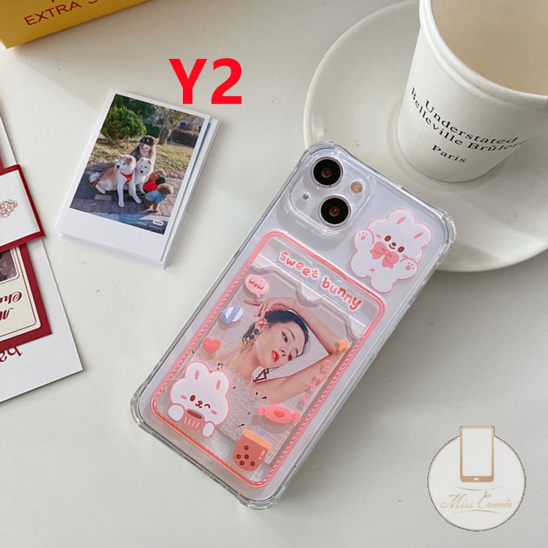 Ốp Điện Thoại Tpu Mềm Dạng Ví Hình Gấu / Thỏ Cho iPhone 11 12 13 14 Pro Max XR X XS Max 7 8 6 6s Plus SE 2020