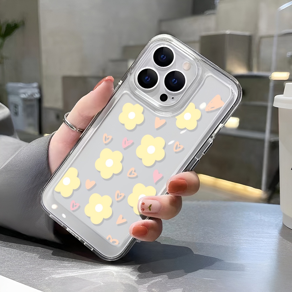 Ốp Điện Thoại Trong Suốt Họa Tiết Hoa Xinh Xắn Cho iphone 14 Pro Max Plus 13 11 12 7Plus X XR XS Max 7 8 SE 2020