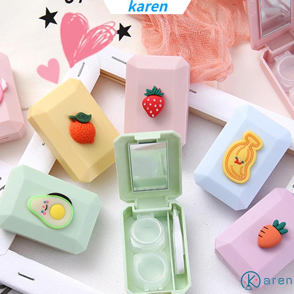 [Hàng mới về] Hộp đựng kính áp tròng có gương dễ thương và tiện lợi khi đi du lịch