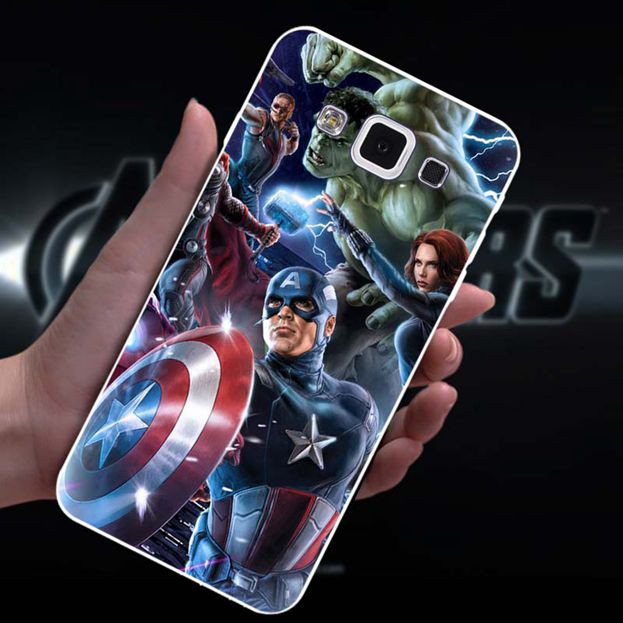 Ốp điện thoại hình avengers cho Samsung A3 A5 A7 A8 Plus 2016 2017 2018 Note 3 4 5 8 E5