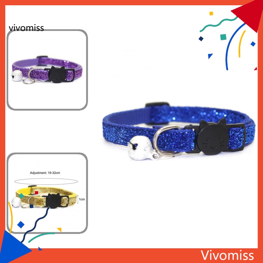Vòng cổ gắn chuông lấp lánh dễ thương cho thú cưng