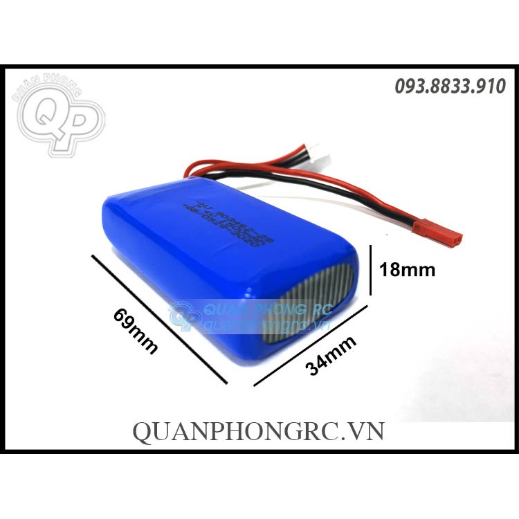 Pin 7.4V (2S) - 1500mAh cho V913