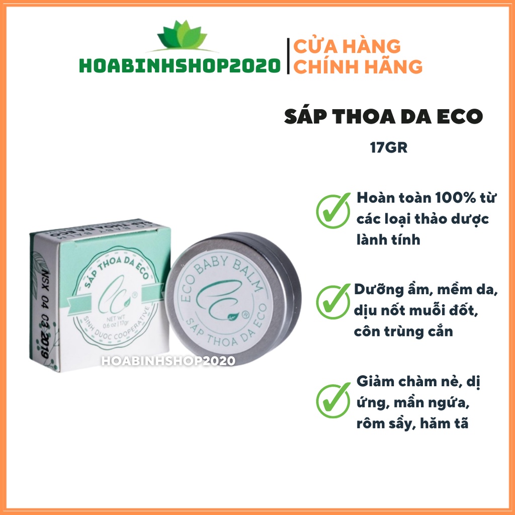 [CHÍNH HÃNG] Cao Thảo Dược Sinh Dược ECO Thoa Da Cho Em Bé- LÀM ẨM, MỀM DA BÉ, DỊU NỐT MUỖI ĐỐT, MẨN NGỨA