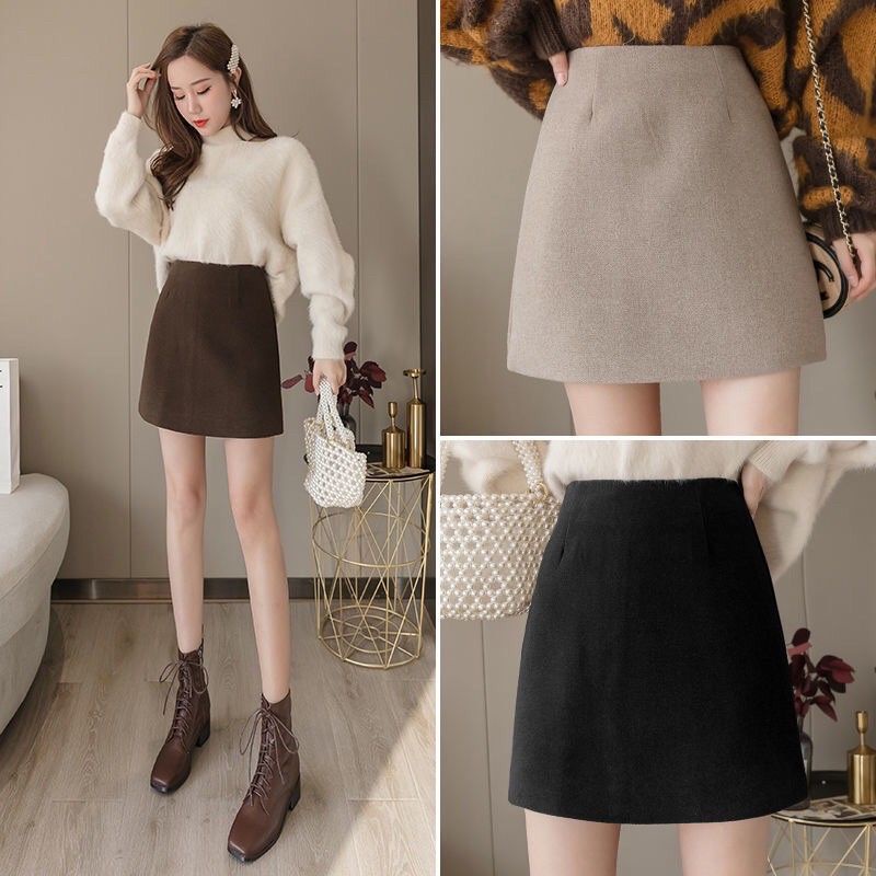 Chân Váy Chữ A cạp liền dáng ngắn 40cm có 2 lớp lót
