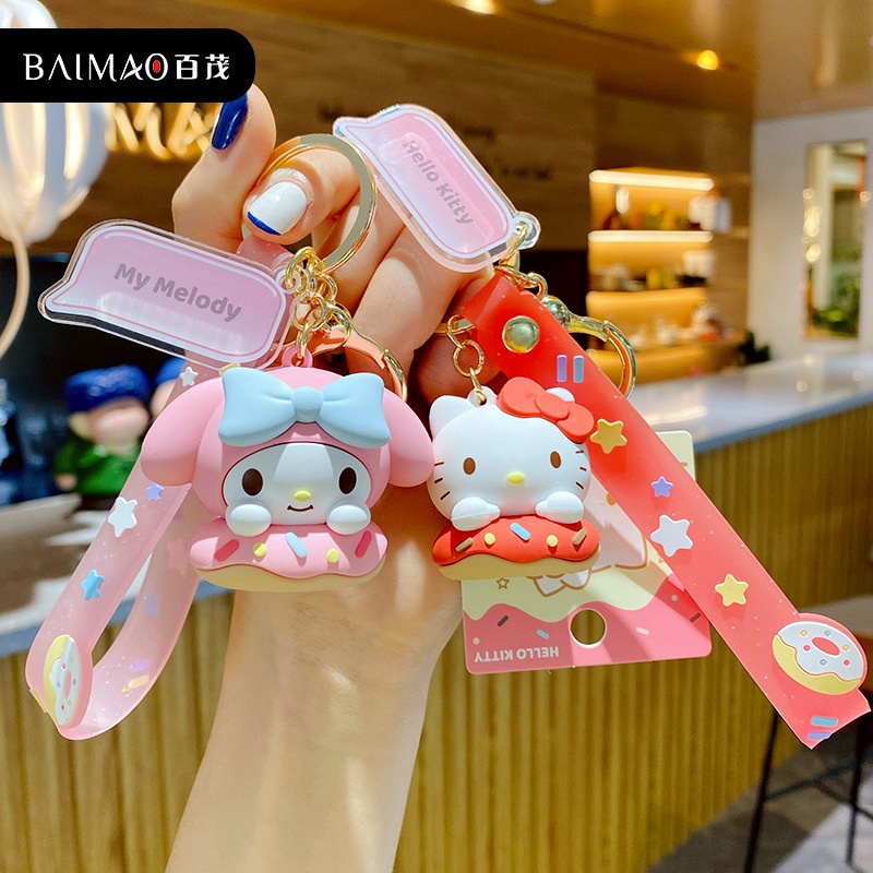 SANRIO Móc Khóa Hình Bánh donut Dễ Thương