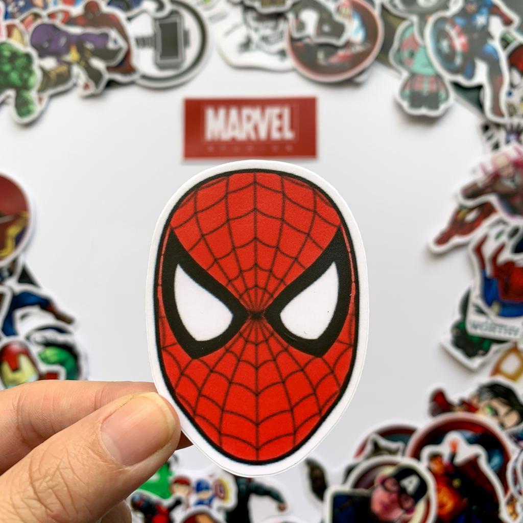 Sticker MARVEL SIÊU ANH HÙNG  Chống Nước Trang Trí Va Li, Xe, Laptop, Nón Bảo Hiểm, Đàn Guitar