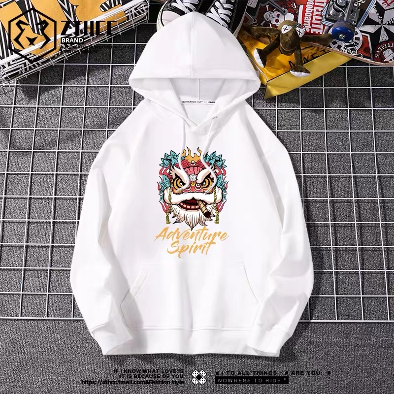 Áo hoodie form rộng in hình cá tính nhiều màu tùy chọn size M-8XL