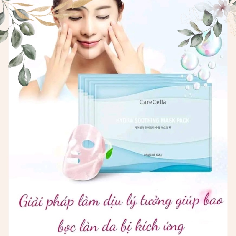 Mặt nạ dưỡng da CareCella Mask tế bào gốc dưỡng trắng cấp ẩm mờ thâm bổ sung collagen, xóa nhăn làm da mềm mịn