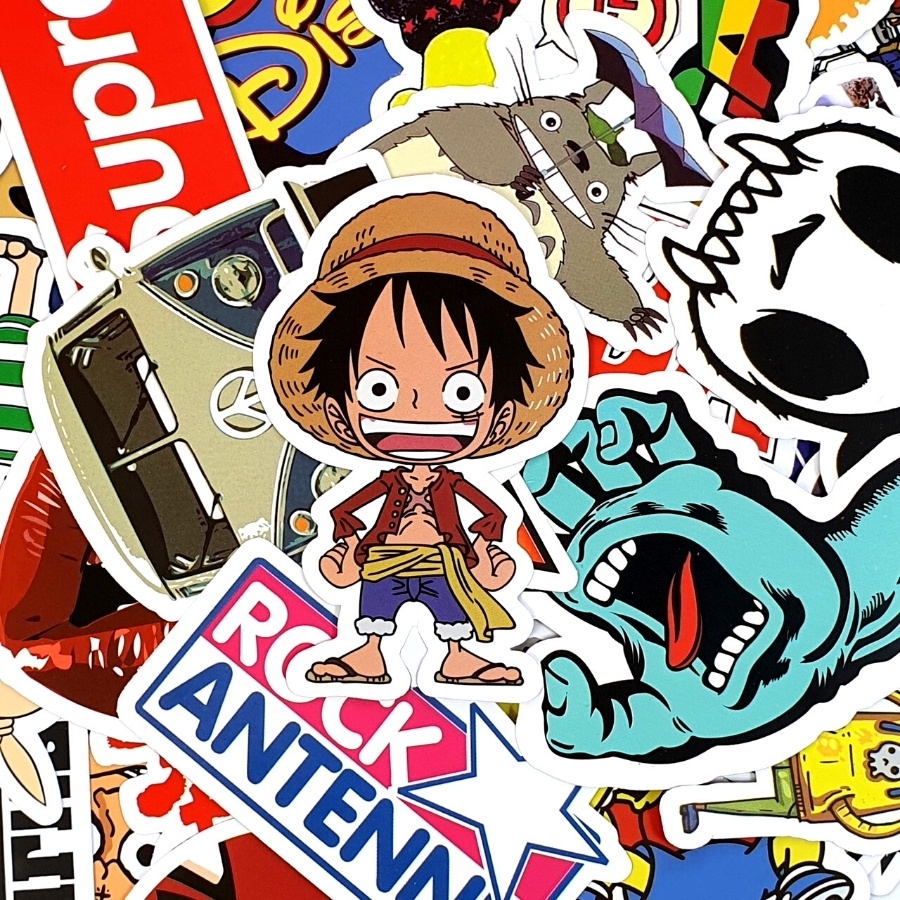 [10 hình] Sticker dán trang trí Marvel, Hypebeats, Graffiti - chất liệu PVC chống thấm nước, decor mũ bảo hiểm, laptop