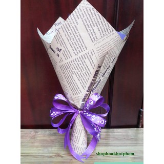 Bó hoa lavender khô hoa hồng