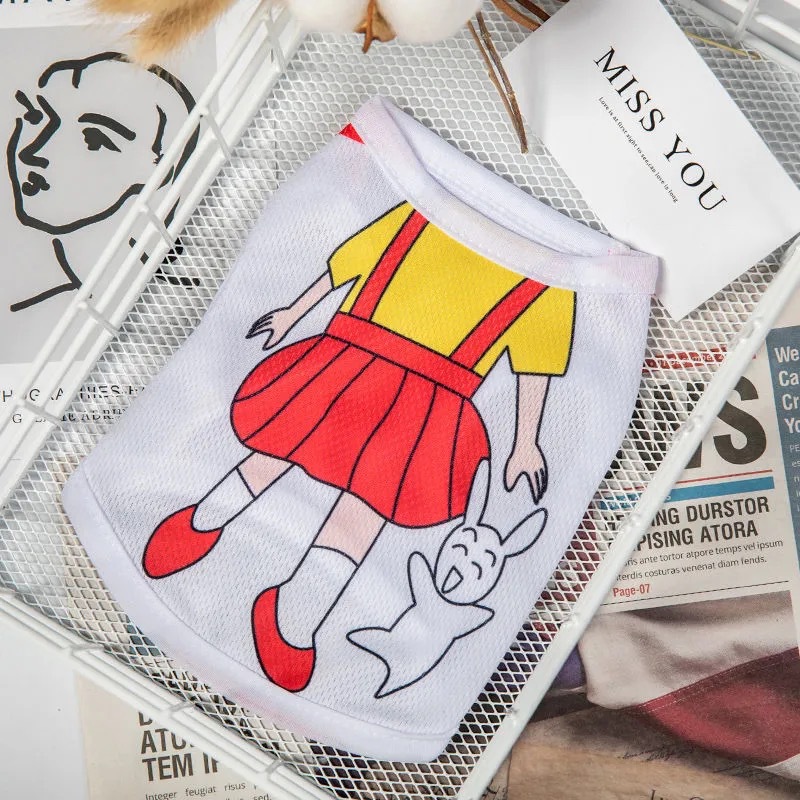 Cute Breathable cat costume dog soft clothes