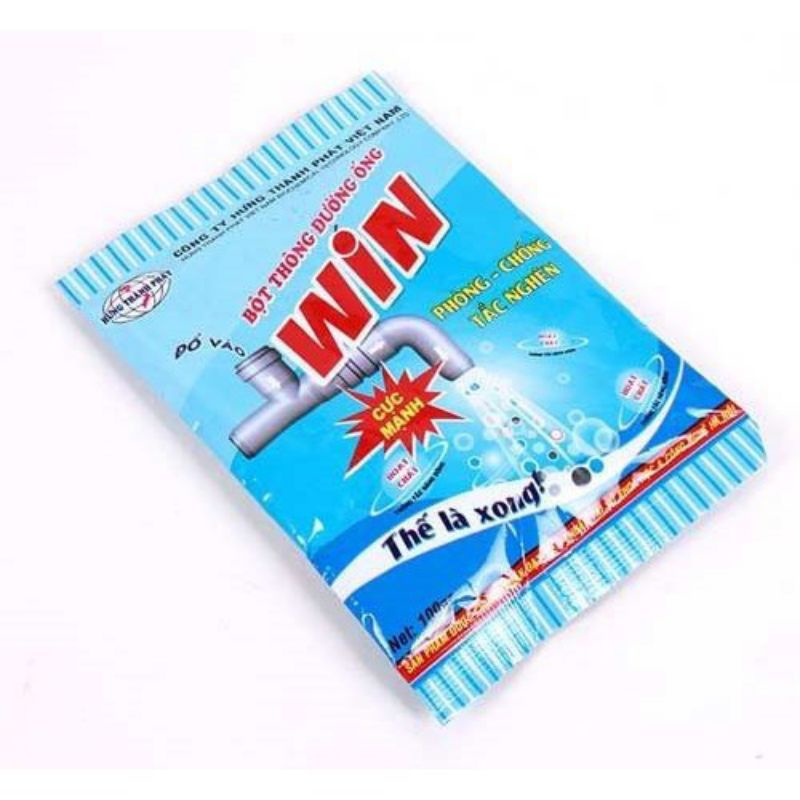 Bột thông cống Cực Mạnh, bồn cầu, bồn rửa mặt Win sạch bay thông thoáng [GIÁ RẺ]