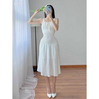 Đầm maxi 2 dây nhún eo d0090 - Buns Store
