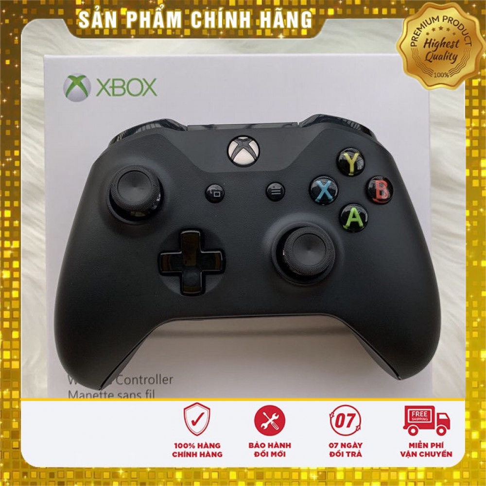 Tay Cầm Xbox One S Đen Chính Hãng + Cáp Cable USB Chơi Game Tối Ưu Cho FO4 / FO3 / PC