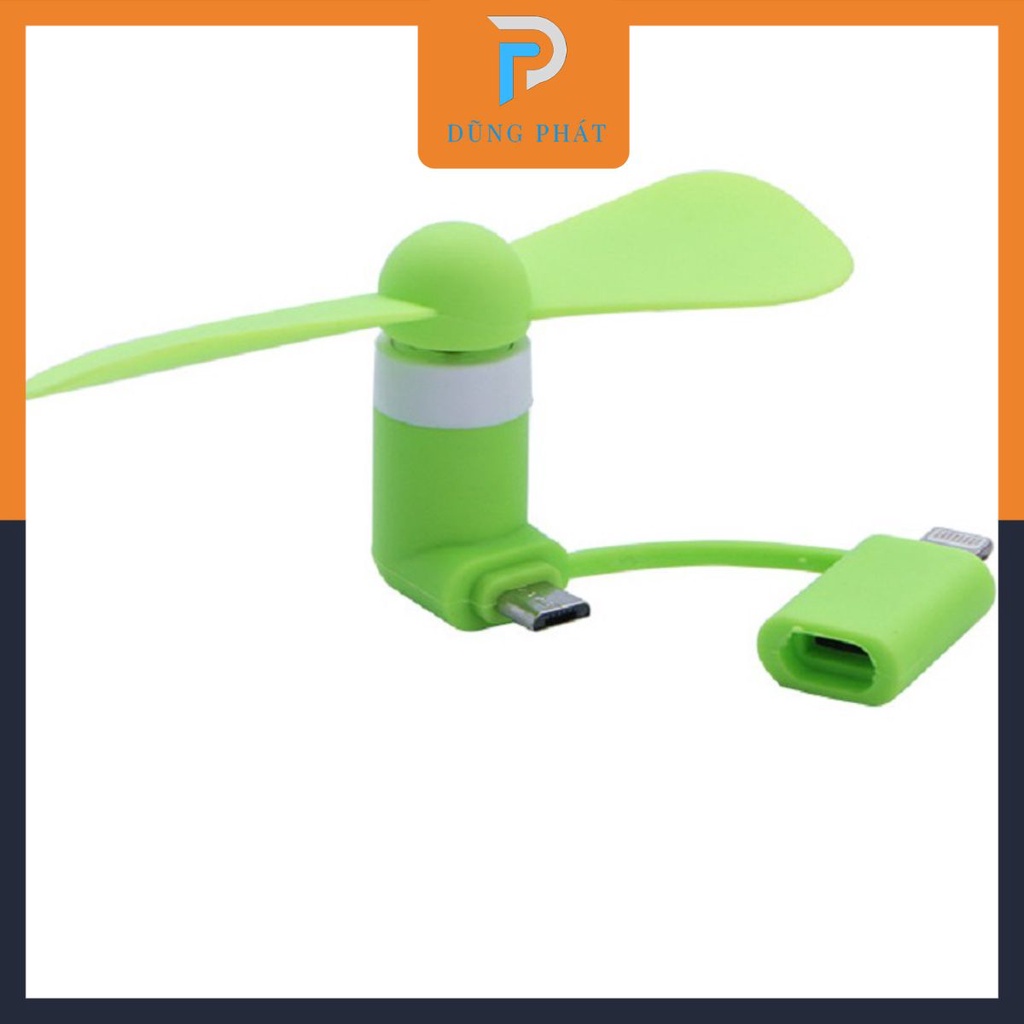 Quạt mini 2in1 gắn điện thoại