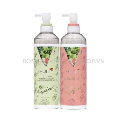 Dầu gội xả bưởi VALERT GRAPEFRUIT 850ml tặng xịt bưởi VITALYCIL phục hồi, chống rụng kích mọc tóc