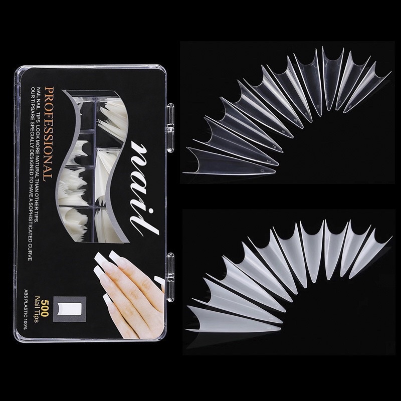 móng típ nối tay phom nhọn dài phom chuẩn ( 500pcs / hộp)