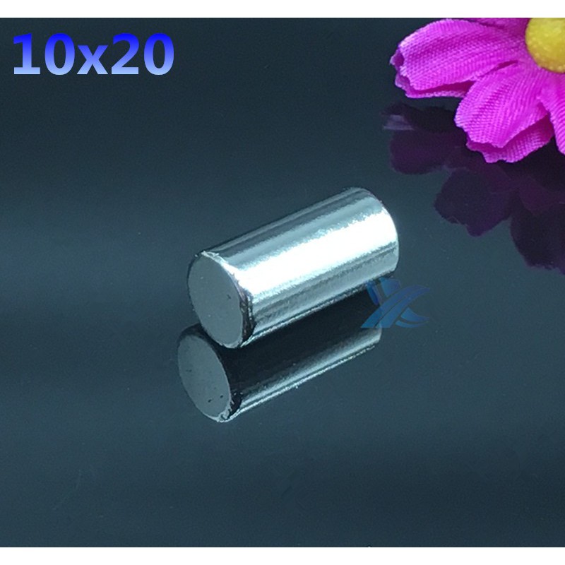 5 viên nam châm viên trắng 10x20mm - Round magnet 10x20mm, loại nam châm đất hiếm lực hút mạnh