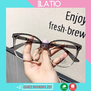 Mắt kính cận gọng tròn trong suốt mẫu mới 2021 màu mắc trẻ trung phù hợp mọi khuôn mặt LATIO KM13