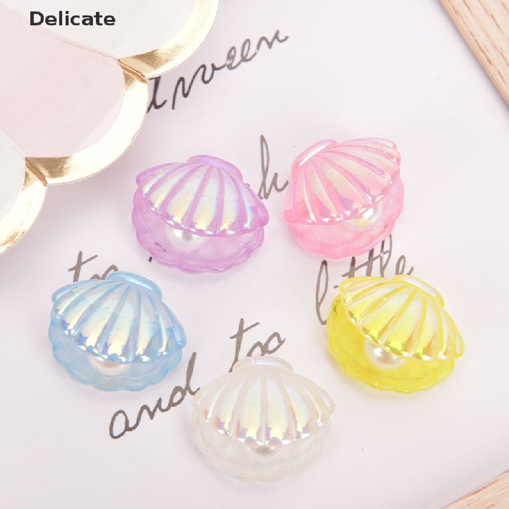 Set 5 vỏ sò đính ngọc trai giả dễ thương dùng trang trí